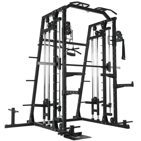 Multi-Functional Indoor Gym Smith Machine for Strength Training & Bodybuilding Triceps Exercise Stainless Steel Home Use