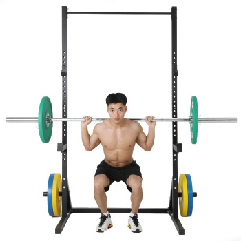 Adjustable Weight Lifting Half Squat Power Rack Barbell Dip Stand Bench Press Rack for Home Use