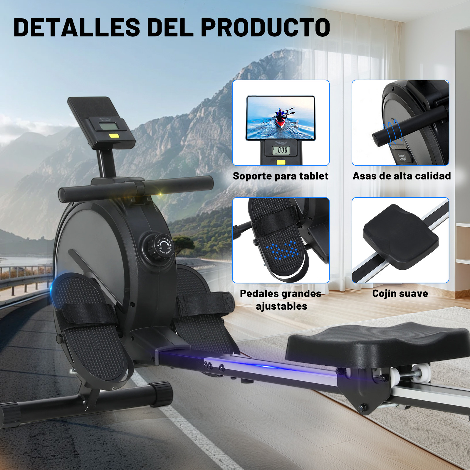 magnetic rowing machine