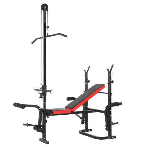 Height adjustable body exercise weight bench home gym