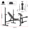 Height adjustable body exercise weight bench home gym