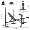 Height adjustable body exercise weight bench home gym