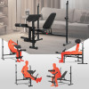Height adjustable body exercise weight bench home gym