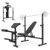 Height adjustable body exercise weight bench home gym