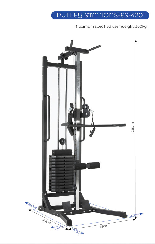Single Tower Pulley Crossover Gym Wall Mounted Multi-Function Station for Home Use