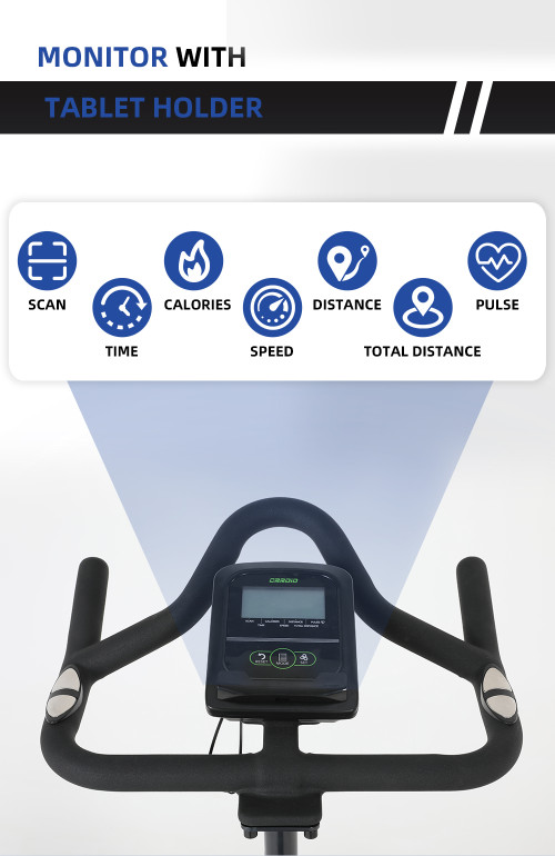 Adjustable Resistance Belt Drive Steel Indoor Cycling Bike