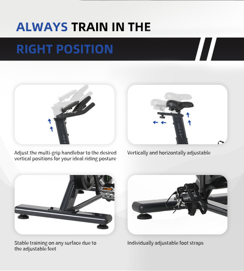 Adjustable Resistance Belt Drive Steel Indoor Cycling Bike