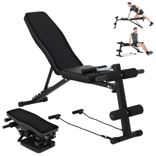 Sit-Up Dumbbell Bench with Safety Features Portable Design for Indoor Home Gym
