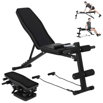 Sit-Up Dumbbell Bench with Safety Features Portable Design for Indoor Home Gym