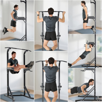 Portable Power Tower Steel Pull up Bar Dip Station Single Parallel Bar Indoor Fitness Gym Equipment