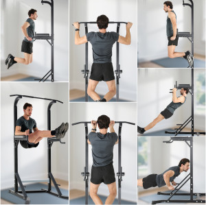 Portable Power Tower Steel Pull up Bar Dip Station Single Parallel Bar Indoor Fitness Gym Equipment