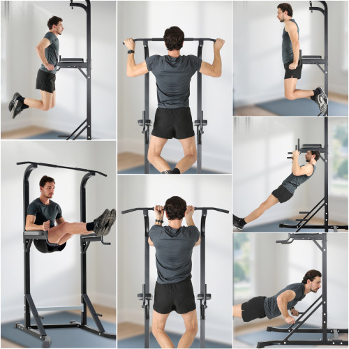 Portable Power Tower Steel Pull up Bar Dip Station Single Parallel Bar Indoor Fitness Gym Equipment