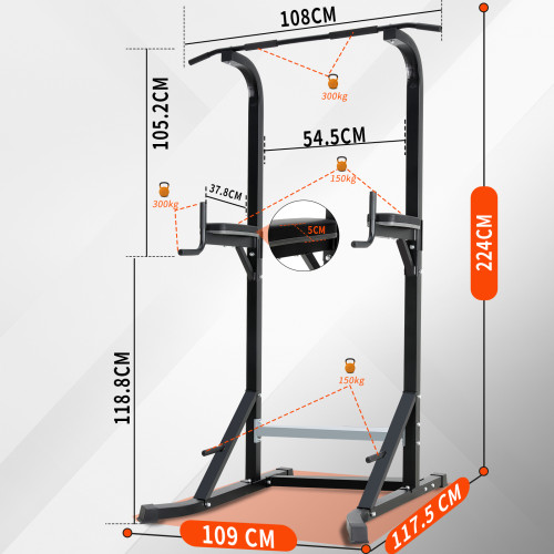 Portable Power Tower Steel Pull up Bar Dip Station Single Parallel Bar Indoor Fitness Gym Equipment