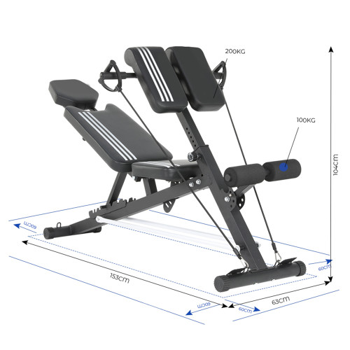Unisex Indoor Fitness Adjustable Multi-Functional Dumbbell Home Training Bench for Sit-Ups