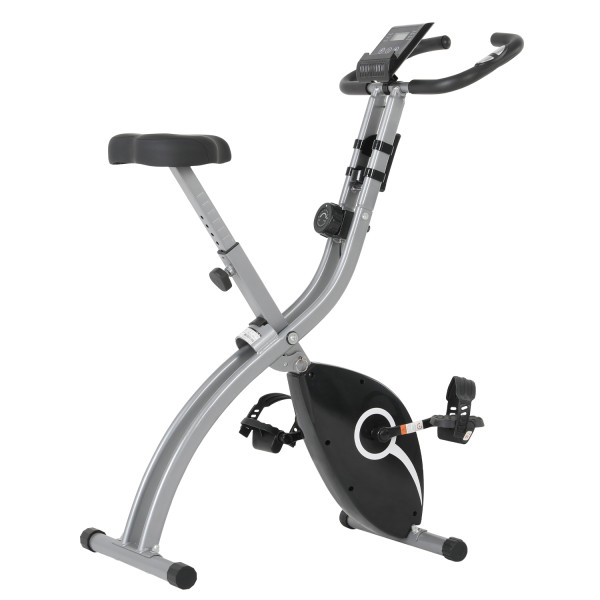 Home Use Magnetic Folding Bike Exercise Stationary Bike Low Weight Steel LCD Display Portable