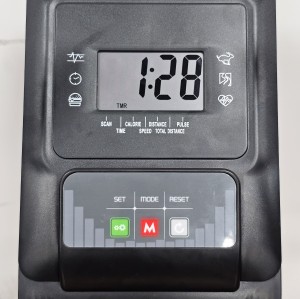 Manual Magnetic Steel Elliptical Cross Trainer with Wheels and LCD Display