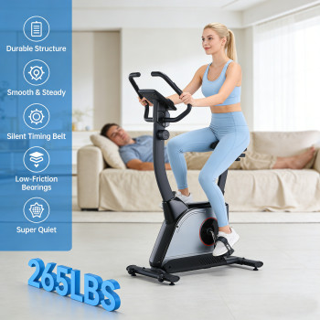 Adjustable Compact Home Fitness Upright Stationary Magnetic Exercise Bike