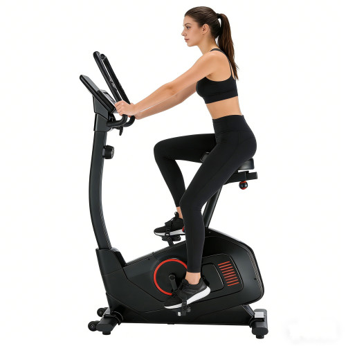 Home Use Portable Upright Exercise Bike with Magnetic Resistance Belt Drive