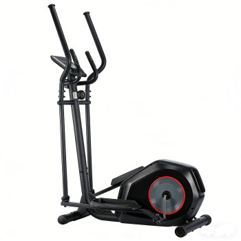 Manual Magnetic Steel Elliptical Cross Trainer with Wheels and LCD Display