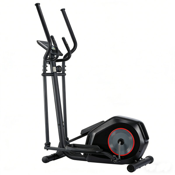Manual Magnetic Steel Elliptical Cross Trainer with Wheels and LCD Display