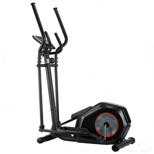 Manual Magnetic Steel Elliptical Cross Trainer with Wheels and LCD Display