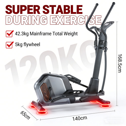 Elliptical Bike Fitness Equipment Compact Cross Trainer with Hyper-Quiet Magnetic Drive System