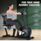 Manual Magnetic Recumbent Exercise Bike with 8 Levels of Resistance 3KG Flywheel