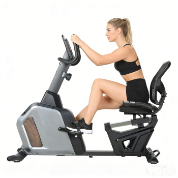 Heavy Duty Magnetic Adjustable Resistance Ergonomic Recumbent Bike