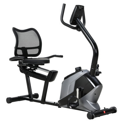Compact 8-level Manual Magnetic Adjustable Recumbent Exercise Bike
