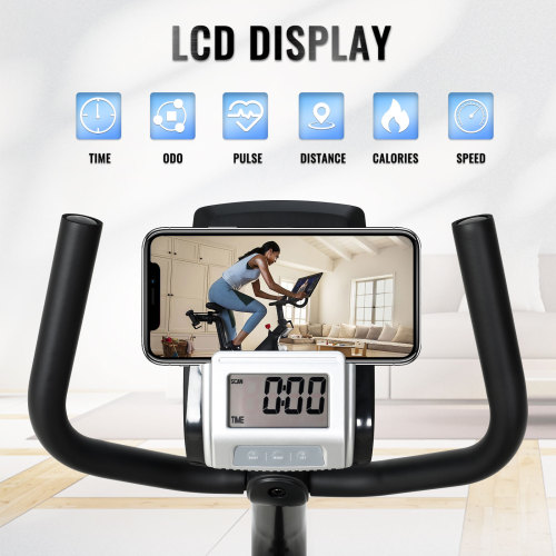 Compact 8-level Manual Magnetic Adjustable Recumbent Exercise Bike