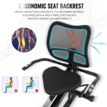 Compact 8-level Manual Magnetic Adjustable Recumbent Exercise Bike