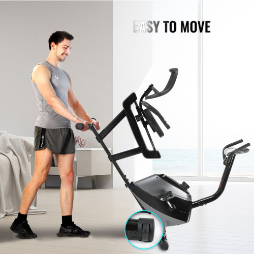 Compact 8-level Manual Magnetic Adjustable Recumbent Exercise Bike