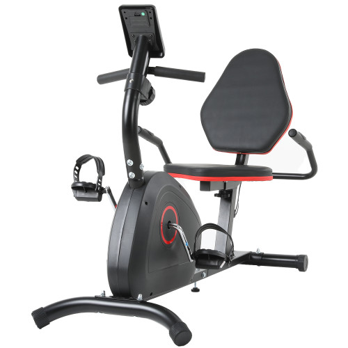 Recumbent Exercise Bike with Magnetic Resistance and LCD Display