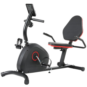Recumbent Exercise Bike with Magnetic Resistance and LCD Display