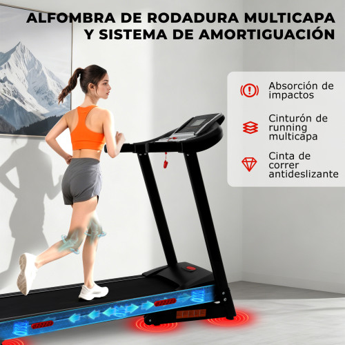 1-16km/h High Speed Fit Body Strong Treadmill Running Machine with 3.0HP Motor Power