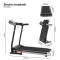 Home Use Electric Treadmill with LED Screen 100kg Capacity Foldable Design