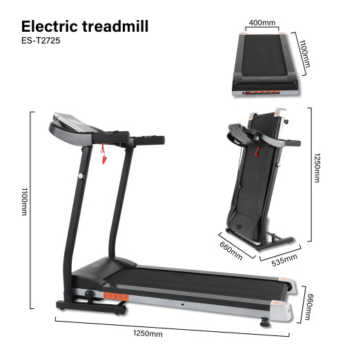 Home Use Electric Treadmill with LED Screen 100kg Capacity Foldable Design