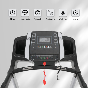 Indoor Home Gym Electric Foldable Treadmill with LCD Screen 16km/h Speed