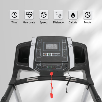 Indoor Home Gym Electric Foldable Treadmill with LCD Screen 16km/h Speed