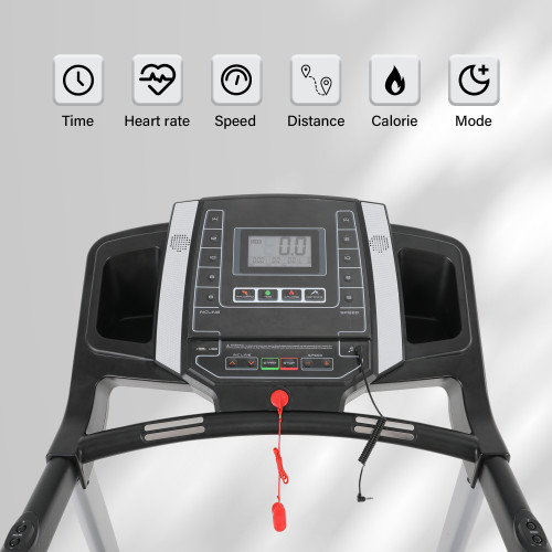 Indoor Home Gym Electric Foldable Treadmill with LCD Screen 16km/h Speed