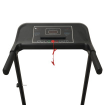 Electric Foldable Treadmill LCD Screen Steel Frame Portable Design