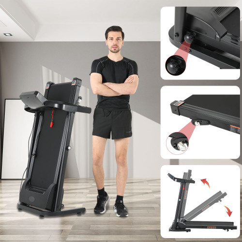 Good Quality Home Use Foldable Electric Treadmill with LCD Screen and 1.5HP Motor