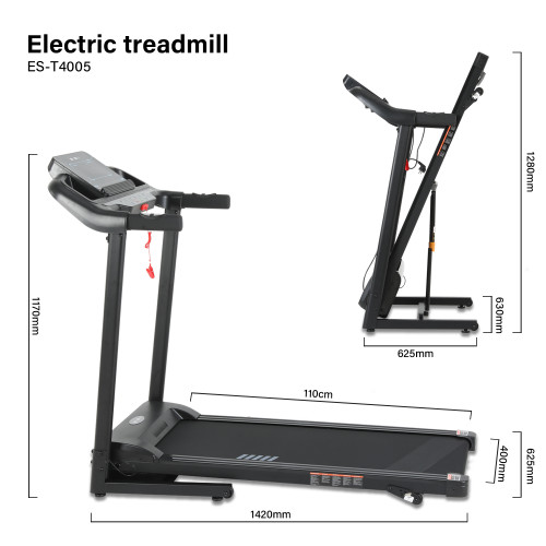Folding Steel Electric Treadmill with LED Screen and Multi-Function Portable for Home Use