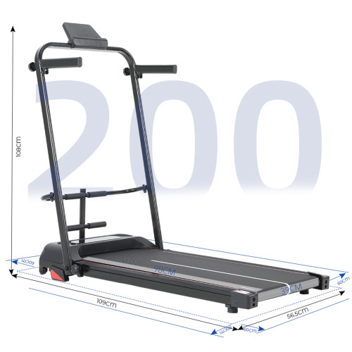 Folding Electric Treadmill for Home Office Use with LED Screen