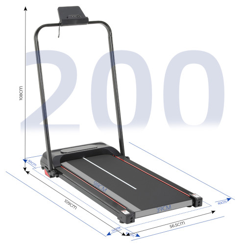 Space-Saving LED Screen Treadmill Walking Running Machine