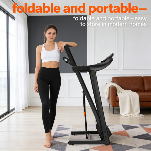 Professional Fitness Equipment Electric Foldable Portable Home Treadmill Manual Incline