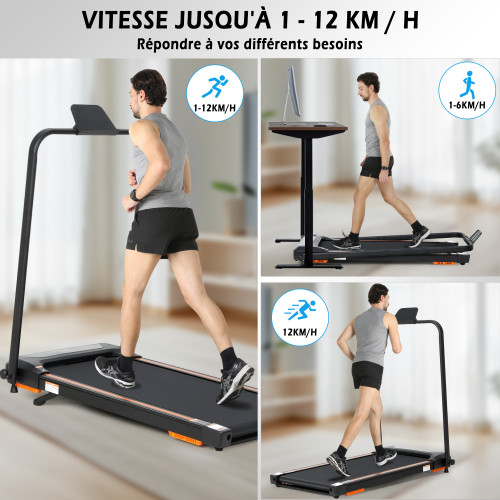 Home Fitness Folded Fitness Treadmill with LED Display for Body Building and Calorie Tracking