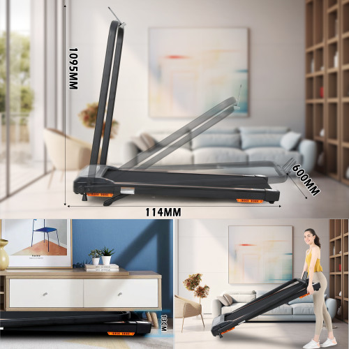 Home Fitness Folded Fitness Treadmill with LED Display for Body Building and Calorie Tracking