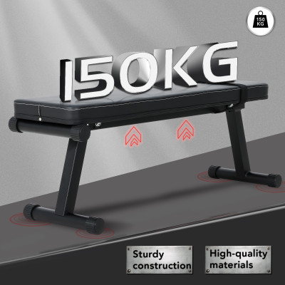 Dumbbell Flat Steel Bench Weight Lifting Foldable Adjustable Portable Bench