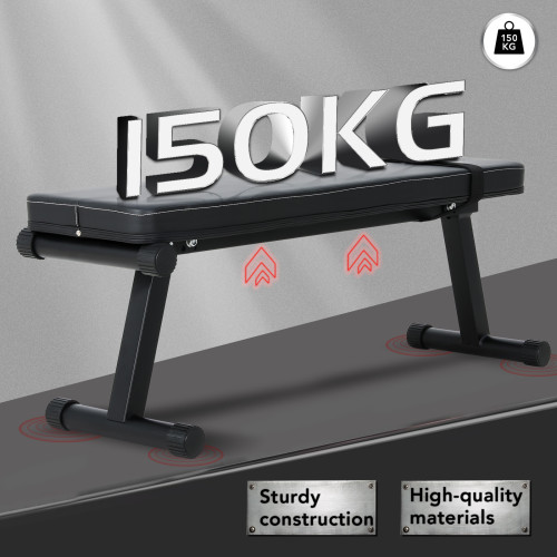 Dumbbell Flat Steel Bench Weight Lifting Foldable Adjustable Portable Bench
